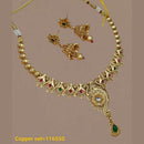 Pota Stone Gold Plated Choker Necklace Set - 10311301