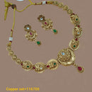 Pota Stone Gold Plated Choker Necklace Set - 10311302