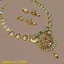 Pota Stone Gold Plated Choker Necklace Set - 10311305