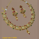 Pota Stone Gold Plated Choker Necklace Set - 10311310