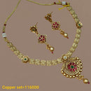 Pota Stone Gold Plated Choker Necklace Set - 10311312