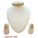Padmawati Bangles Kundan Stone Gold Plated Necklace Set