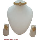Padmawati Bangles Kundan Stone Gold Plated Necklace Set
