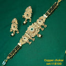 Padmawati Bangles Copper Pota Stone Necklace Set