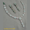 Padmavati Bangles Silver Plated AD Stone Necklace Set