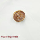 Padmawati Bangles Copper Gold Plated Pota Stone Adjustable Ring