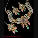 Padmawati Bangles 2 Tone Plated Kundan Choker Necklace Set
