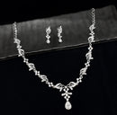 Midas Touch Austrian Stone Silver Plated Necklace Set
