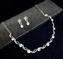 Midas Touch Austrian Stone Silver Plated Necklace Set