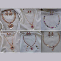 F S Collection Gold Plated Necklace Combo Set