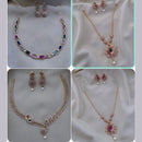 F S Collection Gold Plated Necklace Combo Set