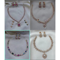 F S Collection Gold Plated Necklace Combo Set