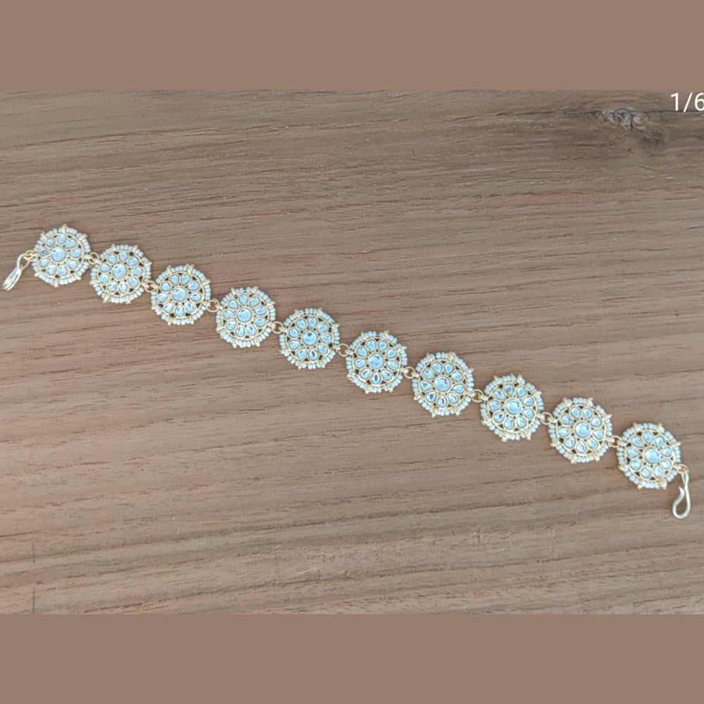 Sai Fashion Kundan & Pearl Sheeshphool / Headband For Women