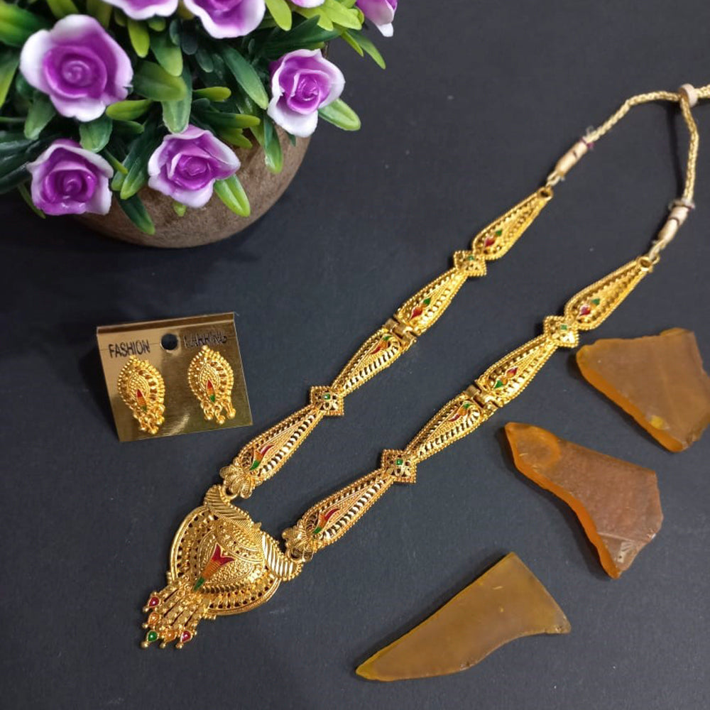 H K Fashion Gold Plated Necklace Set 