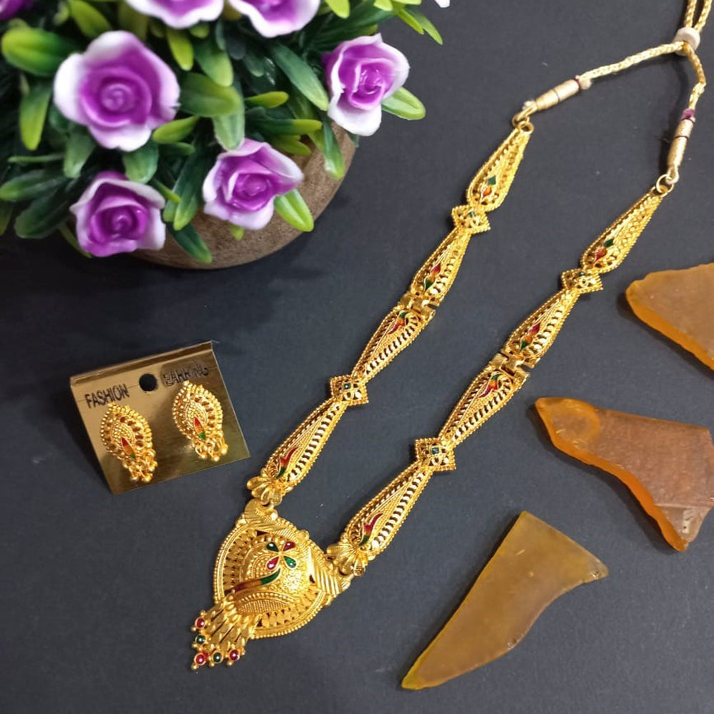 H K Fashion Gold Plated Necklace Set 