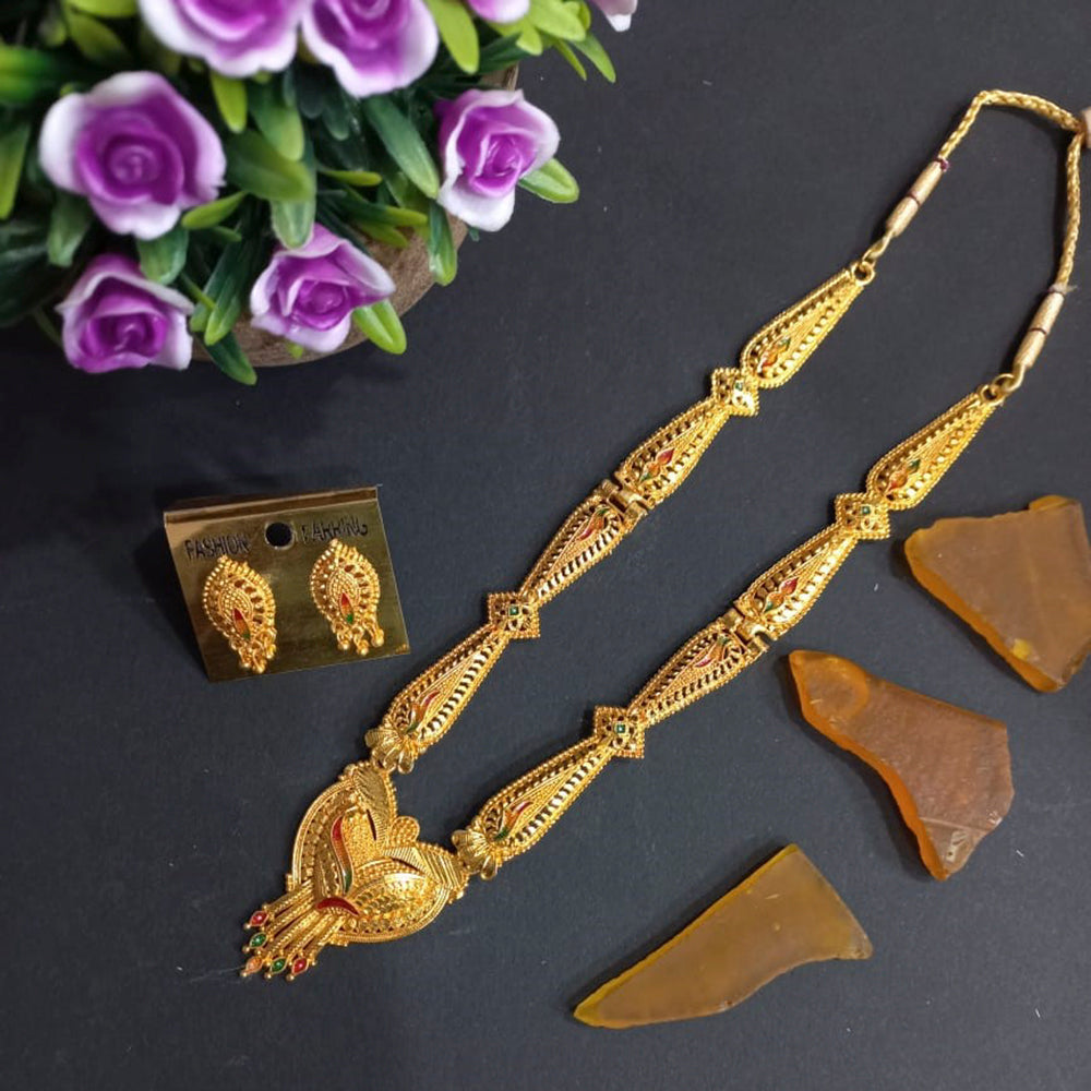 H K Fashion Gold Plated Necklace Set 