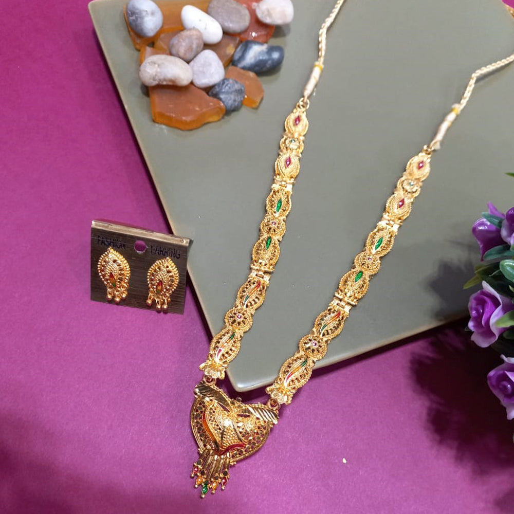 H K Fashion Gold Plated Necklace Set 