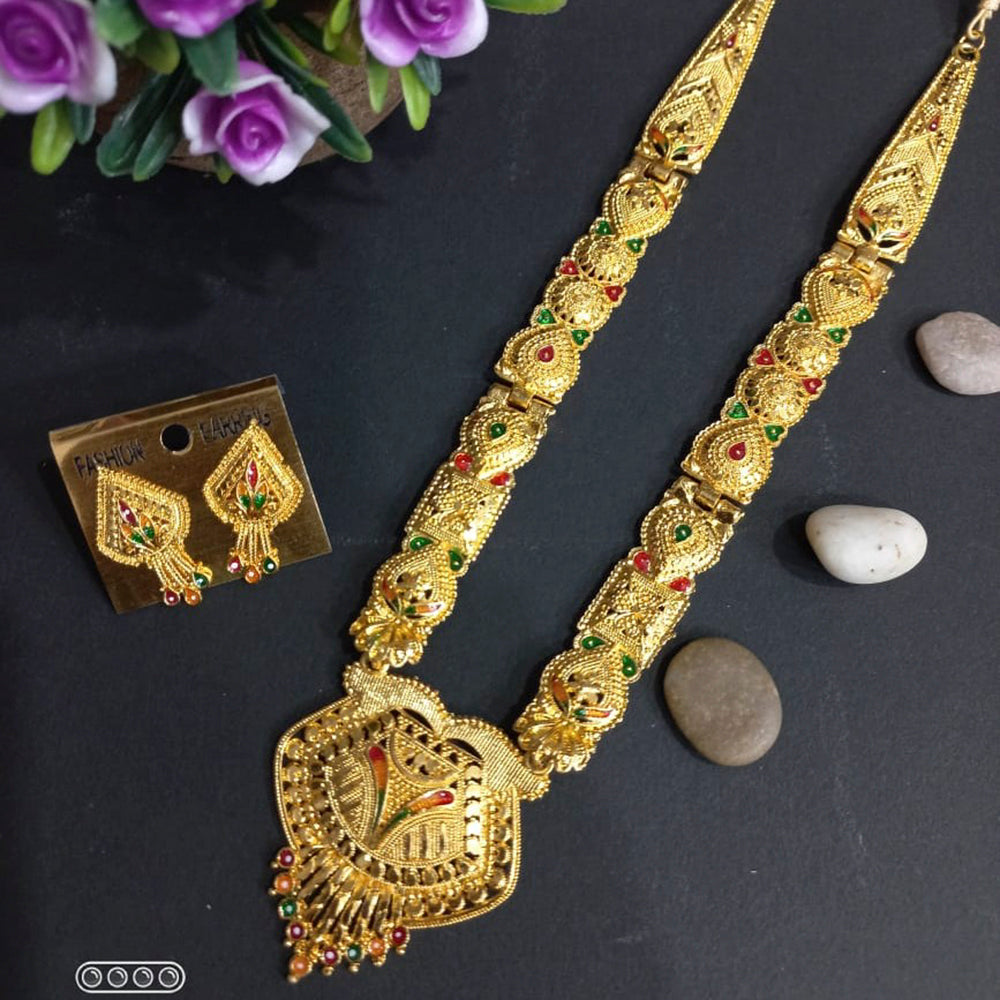 H K Fashion Gold Plated Necklace Set 