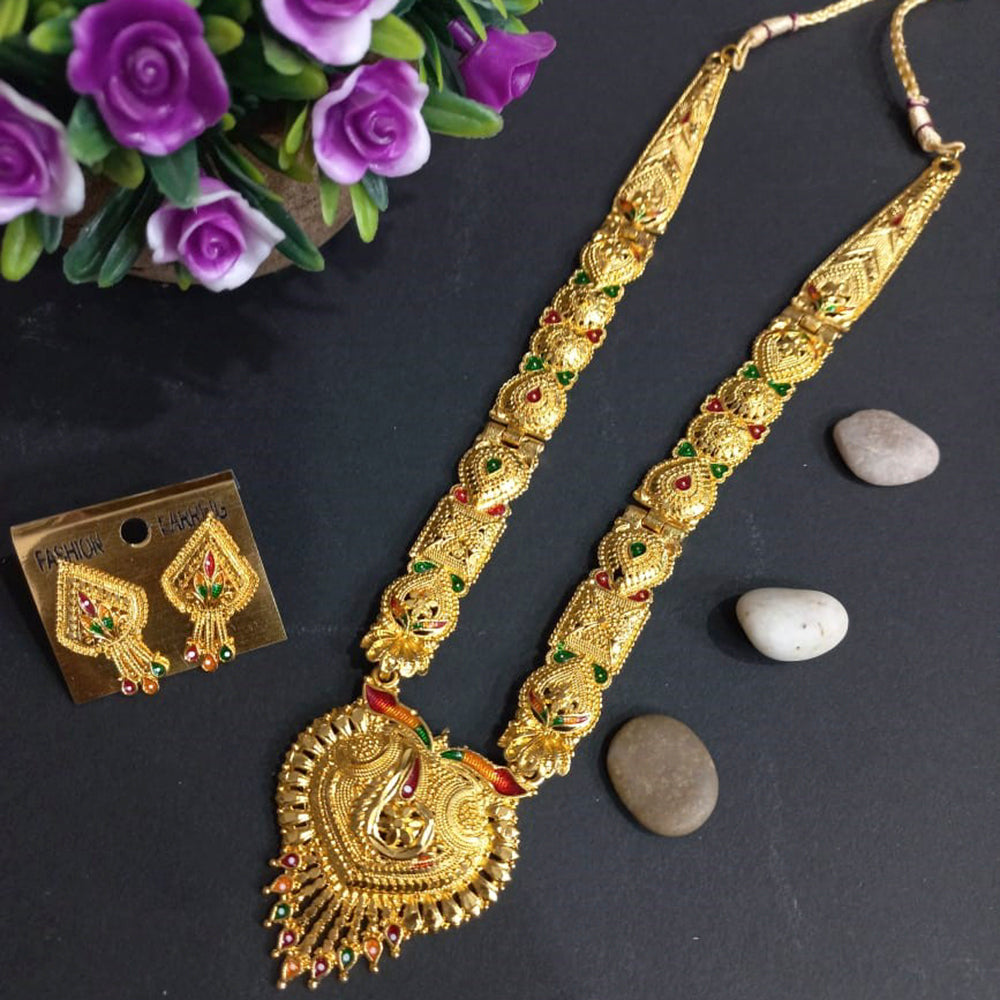 H K Fashion Gold Plated Necklace Set 