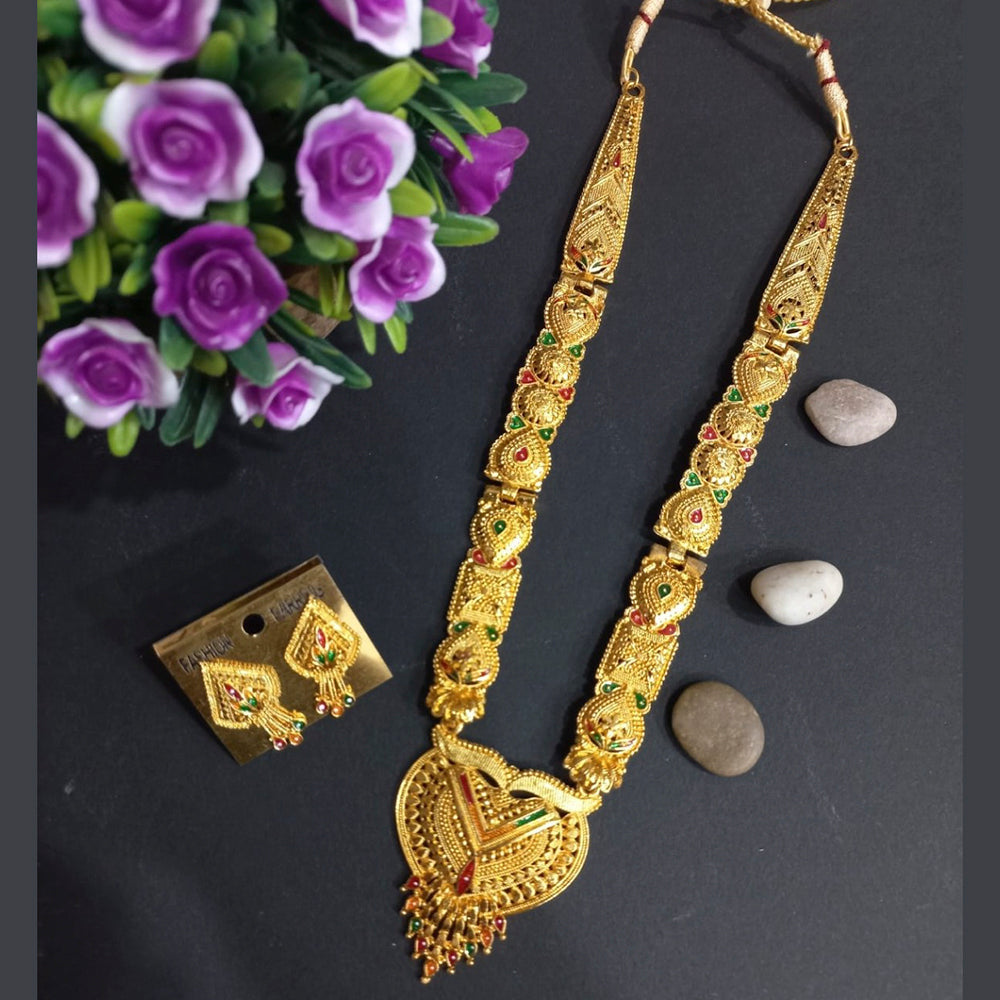 H K Fashion Gold Plated Necklace Set 