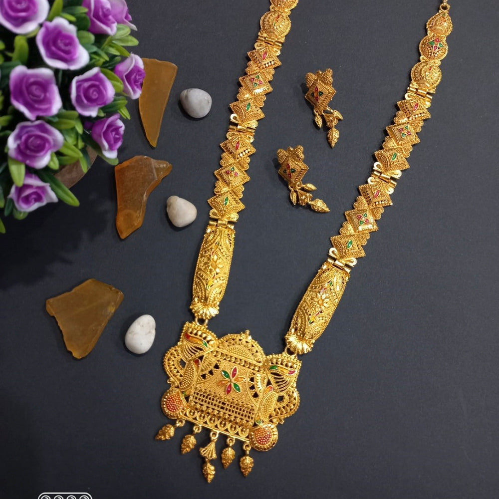 H K Fashion Gold Plated Necklace Set 