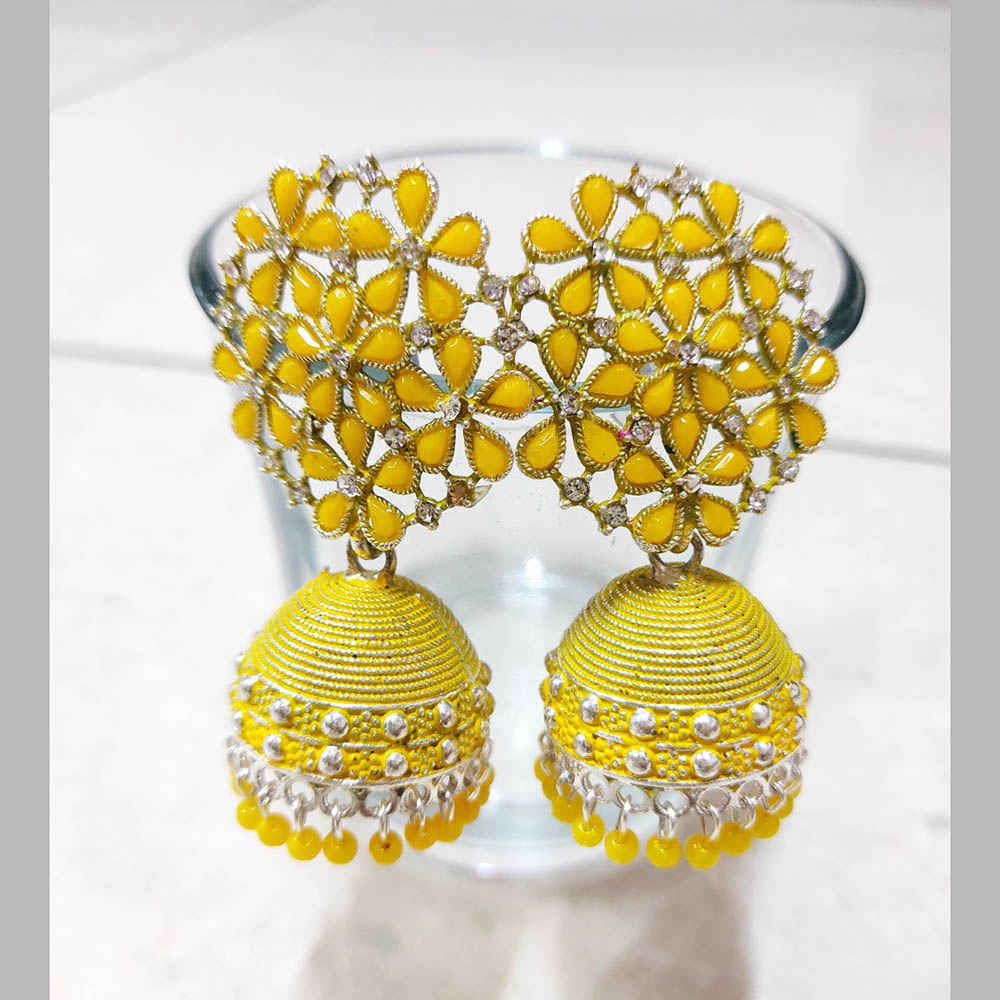 H K Fashion Crystal Stone  Jhumki Earrings