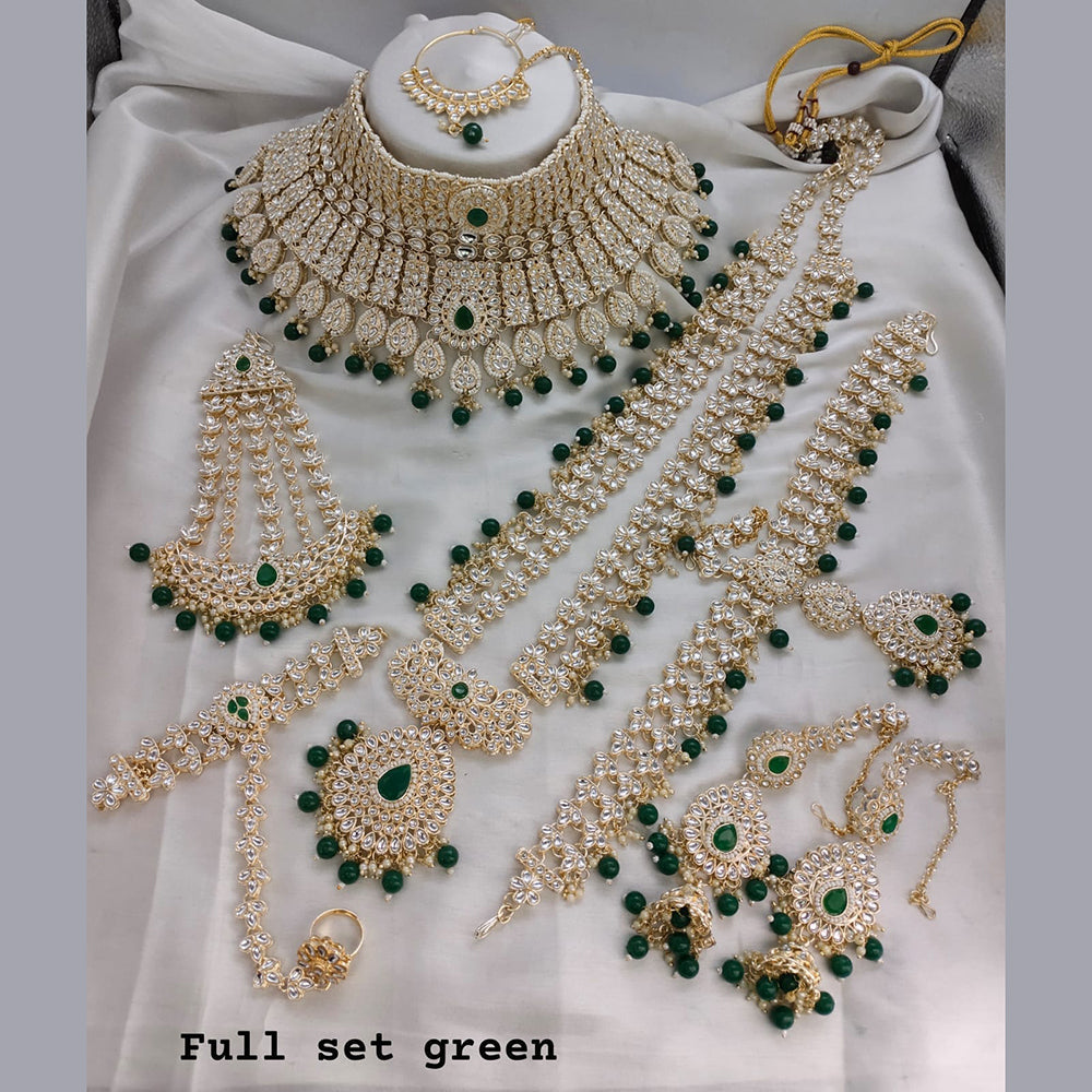 India Art Gold Plated Kundan Bridal Set