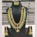 India Art Gold Plated Kundan Long Necklace Set