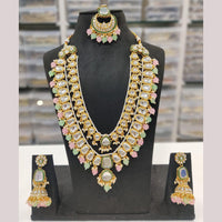 India Art Gold Plated Kundan Long Necklace Set