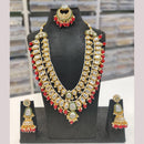 India Art Gold Plated Kundan Long Necklace Set