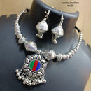 Pooja Bangles Navratri Special Oxidised Necklace Set