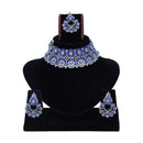Pooja Bangles Austrian Stone Necklace Set With Maangtikka