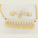Pooja Bangles Gold Plated Choker Necklace Set With Maangtikka