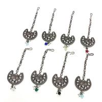 Pooja Bangles Oxidised Plated Pack of 8 Maangtikka