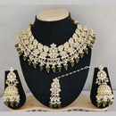 Pooja Bangles Gold Plated Kundan Stone & Beads Necklace Set