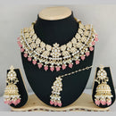 Pooja Bangles Gold Plated Kundan Stone & Beads Necklace Set