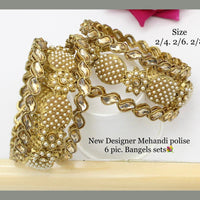 Pooja Bangles Gold Plated Stylish Bangles Set