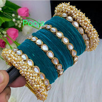 Pooja Bangles Thread & Kundan Bangles Set