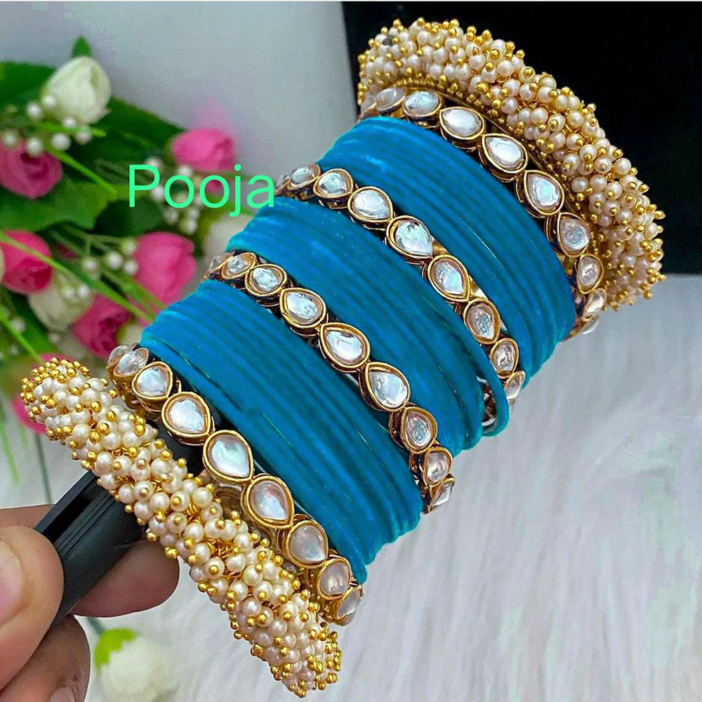 Pooja Bangles Thread & Kundan Bangles Set
