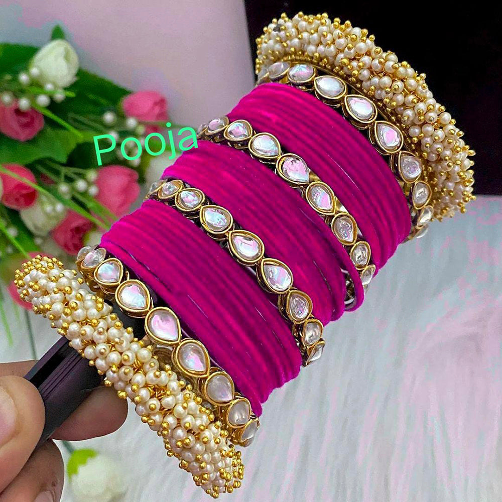 Pooja Bangles Thread & Kundan Bangles Set