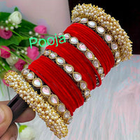 Pooja Bangles Thread & Kundan Bangles Set