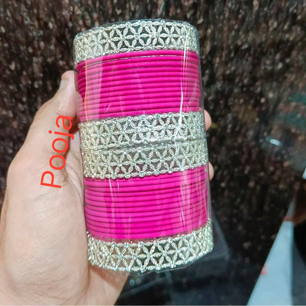 Pooja Bangles Silver Plated Thread Bangles Set