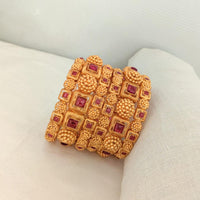 Pooja Bangles Gold Plated Bangles Set