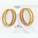 Pooja Bangles Gold Plated Pota Stone Bangles Set