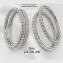 Pooja Bangles Silver Plated Pota Stone Bangles Set