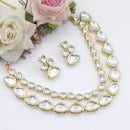 Pooja Bangles Gold Plated Kundan Stone Necklace Set