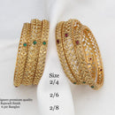 Pooja Bangles Gold Plated Kundan Bangles Set
