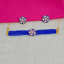 Pooja Bangles Gold Plated Meenakari & Beads Choker Necklace Set
