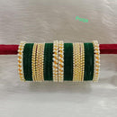 Pooja Bangles Gold Plated Velvet Bangle Set