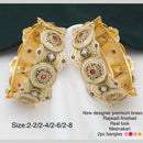 Pooja Bangles Gold Plated Pota Stone Bangles Set
